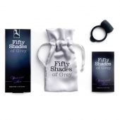 Темно-серое эрекционное кольцо Vibrating Love Ring с вибрацией - Fifty Shades of Grey - в Челябинске купить с доставкой