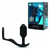 Черное эрекционное кольцо с анальным плагом Snug   Tug - b-Vibe - в Челябинске купить с доставкой