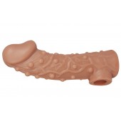 Насадка на фаллос с отверстием для мошонки EXTREME SLEEVE - 17,6 см. - KOKOS - в Челябинске купить с доставкой