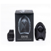 Темно-серый инновационный мужской осциллятор PULSE SOLO LUX с пультом ДУ - Hot Octopuss - в Челябинске купить с доставкой