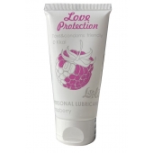 Лубрикант на водной основе с ароматом малины Love Protection Raspberry - 50 мл. - Lola Games - купить с доставкой в Челябинске