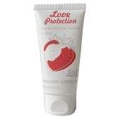 Лубрикант на водной основе с ароматом малины Love Protection Strawberry - 50 мл. - Lola Games - купить с доставкой в Челябинске