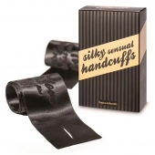 Черные ленты для связывания SILKY SENSUAL HANDCUFFS - Bijoux Indiscrets - купить с доставкой в Челябинске