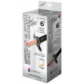 Пояс-трусики с насадкой Glamour Silver - 15,5 см. - LOVETOY (А-Полимер) - купить с доставкой в Челябинске