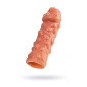 Телесная, покрытая пузырьками насадка на член - 16,5 см. - KOKOS - в Челябинске купить с доставкой
