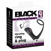 Черное эрекционное кольцо с анальной вибропробкой Vibrating Ring   Plug - Orion - в Челябинске купить с доставкой