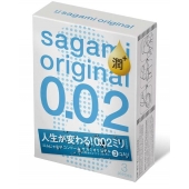 Ультратонкие презервативы Sagami Original 0.02 Extra Lub с увеличенным количеством смазки - 3 шт. - Sagami - купить с доставкой в Челябинске