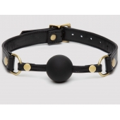 Черный кляп-шар Bound to You Faux Leather Ball Gag - Fifty Shades of Grey - купить с доставкой в Челябинске