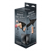 Черный пояс для женщин BEST SELECT с 3 насадками - LOVETOY (А-Полимер) - купить с доставкой в Челябинске
