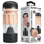 Вибромастурбатор-вагина Emily в черной колбе - Baile - в Челябинске купить с доставкой