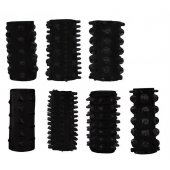Набор из 7 черных насадок PENIS SLEEVES SET - Dream Toys - в Челябинске купить с доставкой