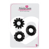 Набор из 3 черных эрекционных колец SET OF 3 COCKRINGS - Dream Toys - в Челябинске купить с доставкой