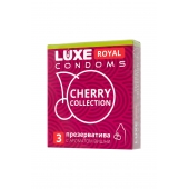 Презервативы с ароматом вишни LUXE Royal Cherry Collection - 3 шт. - Luxe - купить с доставкой в Челябинске