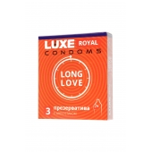 Презервативы с продлевающим эффектом LUXE Royal Long Love - 3 шт. - Luxe - купить с доставкой в Челябинске