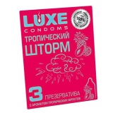 Презервативы с ароматом тропический фруктов  Тропический шторм  - 3 шт. - Luxe - купить с доставкой в Челябинске