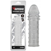 Прозрачная реалистичная насадка на пенис Extra Texture Sleeve - 16,2 см. - Chisa - в Челябинске купить с доставкой
