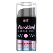 Жидкий интимный гель с эффектом вибрации Vibration! Bubble Gum - 15 мл. - INTT - купить с доставкой в Челябинске