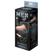 Телесный пустотелый харнесс MEN Style - 17,5 см. - LOVETOY (А-Полимер) - купить с доставкой в Челябинске