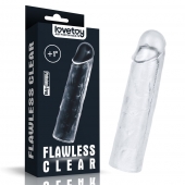 Прозрачная насадка-удлинитель Flawless Clear Penis Sleeve Add 1 - 15,5 см. - Lovetoy - в Челябинске купить с доставкой