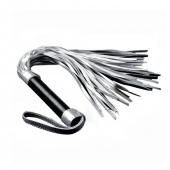 Серебристая плетка Struggle My Flogger с черной ручкой - 45 см. - Lovetoy - купить с доставкой в Челябинске