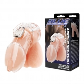 Прозрачная клетка целомудрия Acrylic See-thru Chastity Cage - BlueLine - купить с доставкой в Челябинске