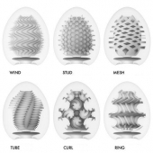 Набор из 6 мастурбаторов Tenga EGG IV с различным рельефом - Tenga - в Челябинске купить с доставкой