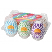 Набор из 6 мастурбаторов Tenga EGG IV с различным рельефом - Tenga - в Челябинске купить с доставкой