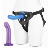Страпон унисекс Beginners Strap-On с 2 насадками - 15 и 13 см. - Lux Fetish - купить с доставкой в Челябинске