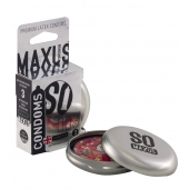 Экстремально тонкие презервативы в железном кейсе MAXUS Extreme Thin - 3 шт. - Maxus - купить с доставкой в Челябинске