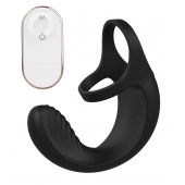 Черный анальный стимулятор с эрекционными кольцами Remote Couple Teaser - Dream Toys - в Челябинске купить с доставкой
