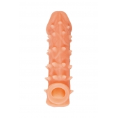 Телесная закрытая насадка с пупырышками Cock Sleeve Size M - 15,6 см. - KOKOS - в Челябинске купить с доставкой