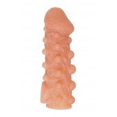 Телесная закрытая насадка с шариками Cock Sleeve Size S - 13,8 см. - KOKOS - в Челябинске купить с доставкой