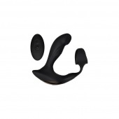 Черный вибромассажер простаты с эрекционным кольцом Strapped   Tapped - Zero Tolerance - в Челябинске купить с доставкой