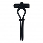 Черное эрекционное лассо с вибропулей Black Tie Affair - Zero Tolerance - в Челябинске купить с доставкой