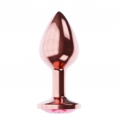 Пробка цвета розового золота с малиновым кристаллом Diamond Ruby Shine L - 8,3 см. - Lola Games - купить с доставкой в Челябинске