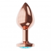 Пробка цвета розового золота с малиновым кристаллом Diamond Topaz Shine L - 8,3 см. - Lola Games - купить с доставкой в Челябинске