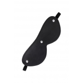 Черная кожаная маска Anonymo с мягким подкладом - ToyFa - купить с доставкой в Челябинске