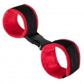 Красно-черные велюровые оковы Anonymo - ToyFa - купить с доставкой в Челябинске