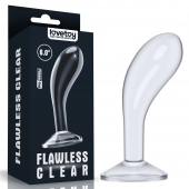 Прозрачный стимулятор простаты Flawless Clear Prostate Plug - 15 см. - Lovetoy - в Челябинске купить с доставкой