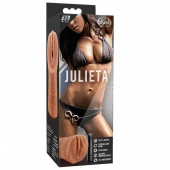 Мастурбатор-вагина цвета карамели Julieta с вибрацией - Blush Novelties - в Челябинске купить с доставкой