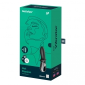 Черный анальный вибратор Hot Passion с функцией нагрева - Satisfyer - в Челябинске купить с доставкой