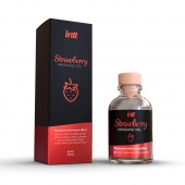 Массажный гель с ароматом клубники Strawberry - 30 мл. - INTT - купить с доставкой в Челябинске