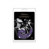 Зажимы для сосков с фиолетовой цепочкой Sweet Caress Nipple Chain - Sweet Caress - купить с доставкой в Челябинске