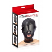 Маска-шлем с отверстием для рта и съемными шорами - Fetish Tentation - купить с доставкой в Челябинске