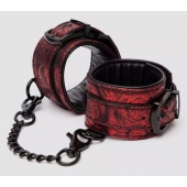 Красно-черные наручники Reversible Faux Leather Wrist Cuffs - Fifty Shades of Grey - купить с доставкой в Челябинске