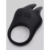 Черное эрекционное виброкольцо Sensation Rechargeable Vibrating Rabbit Love Ring - Fifty Shades of Grey - в Челябинске купить с доставкой