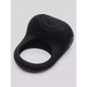 Черное эрекционное виброкольцо Sensation Rechargeable Vibrating Love Ring - Fifty Shades of Grey - в Челябинске купить с доставкой