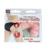 Металлические наручники с розовой меховой опушкой METAL HANDCUFF WITH PLUSH PINK - Dream Toys - купить с доставкой в Челябинске
