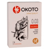 Тонкие презервативы OKOTO Thin Extra Soft - 3 шт. - Sitabella - купить с доставкой в Челябинске