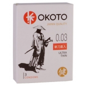 Ультратонкие презервативы OKOTO Ultra Thin - 3 шт. - Sitabella - купить с доставкой в Челябинске
